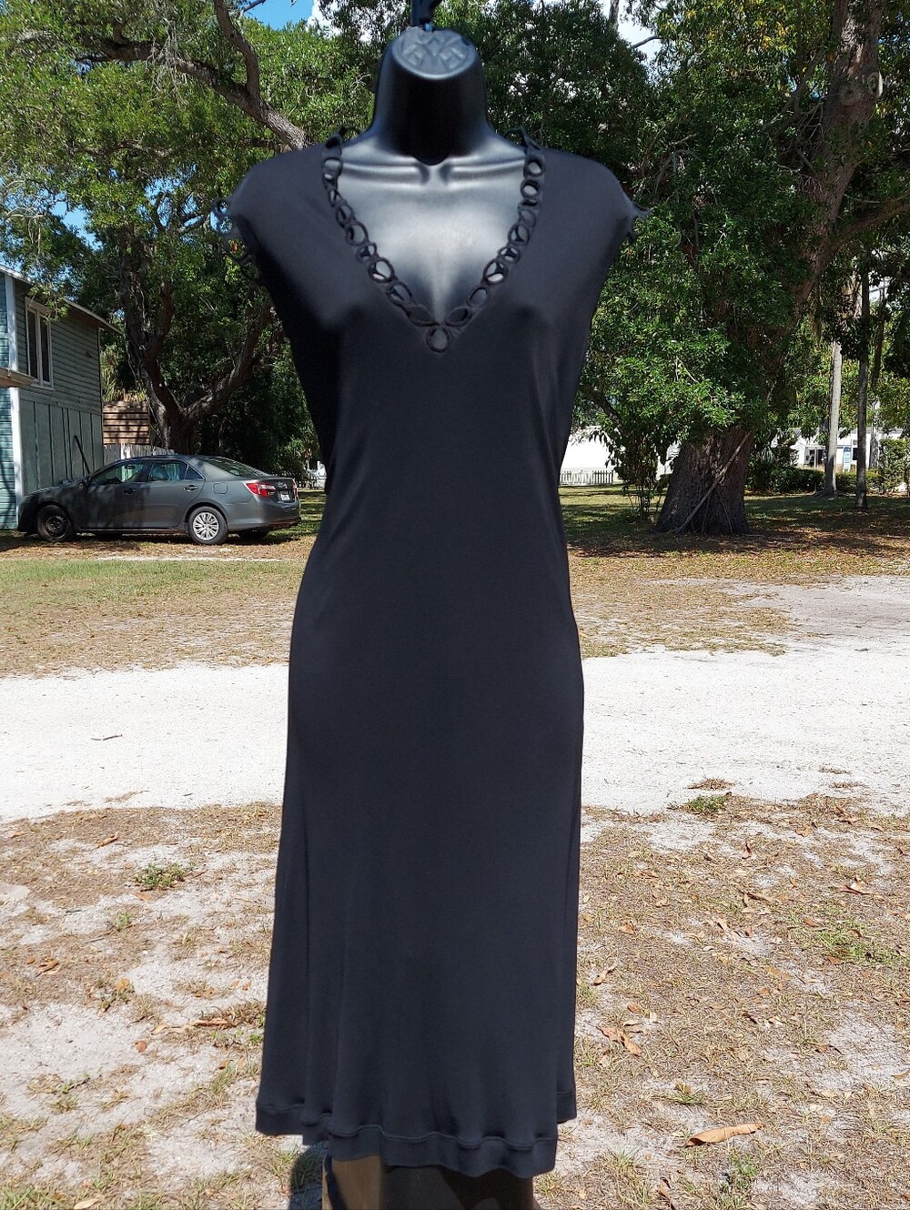 Roberto Cavalli Black Maxi Dress, Size 16